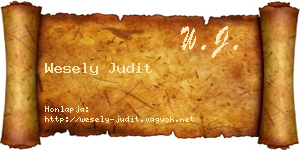 Wesely Judit névjegykártya